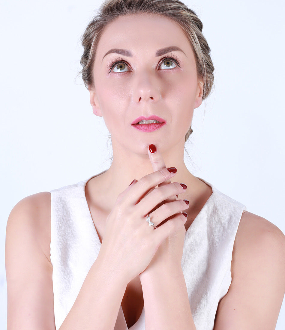 Butterfly zircon ring