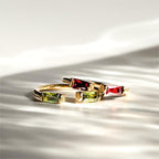 Duo Baguette Birthstone Ring