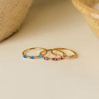 Triple Marquise Birthstone Ring