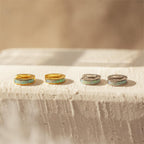 Opal Inlay Huggies Set