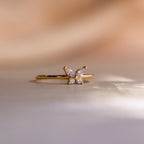 Butterfly Ring Dainty Diamond