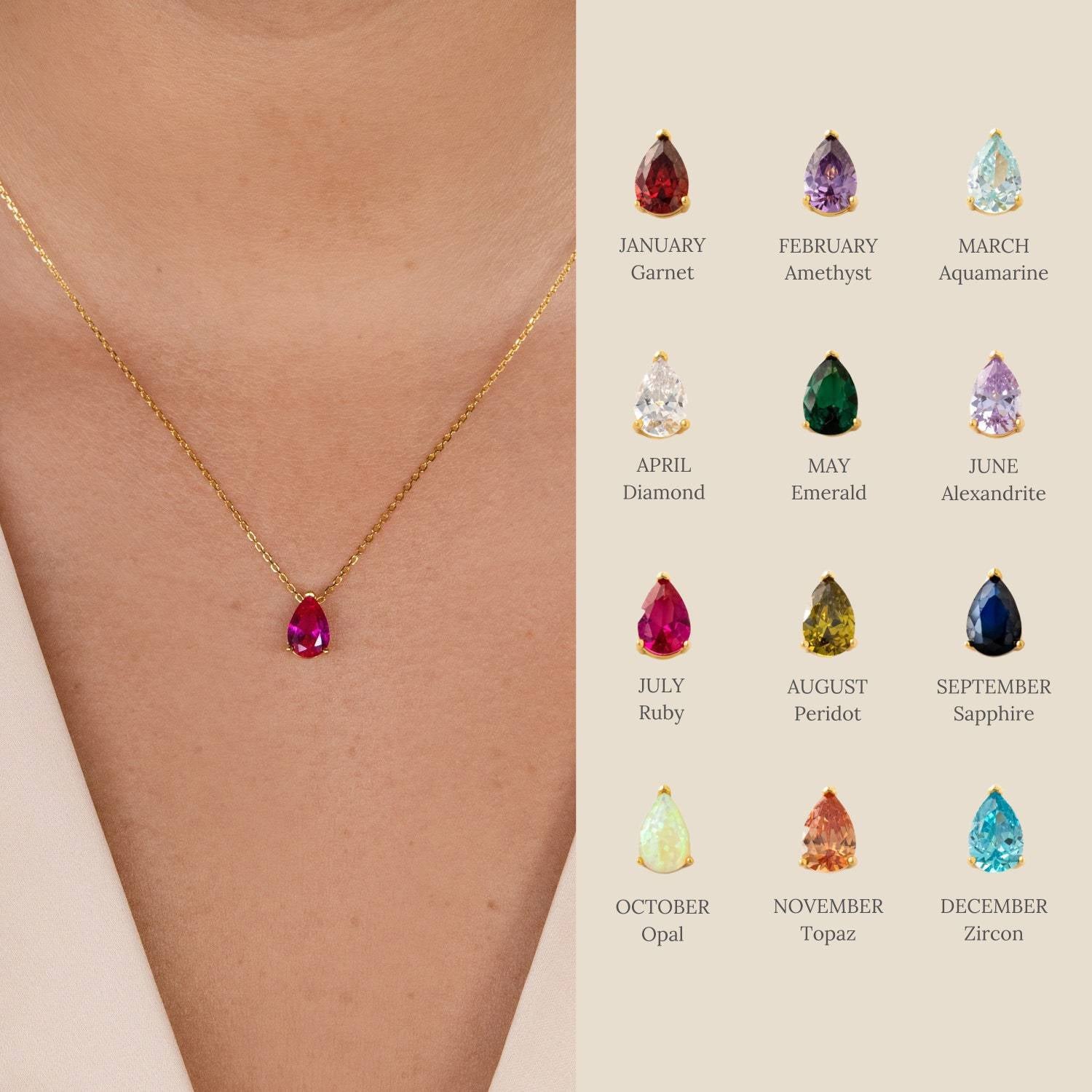 Ophelia Birthstone Necklace