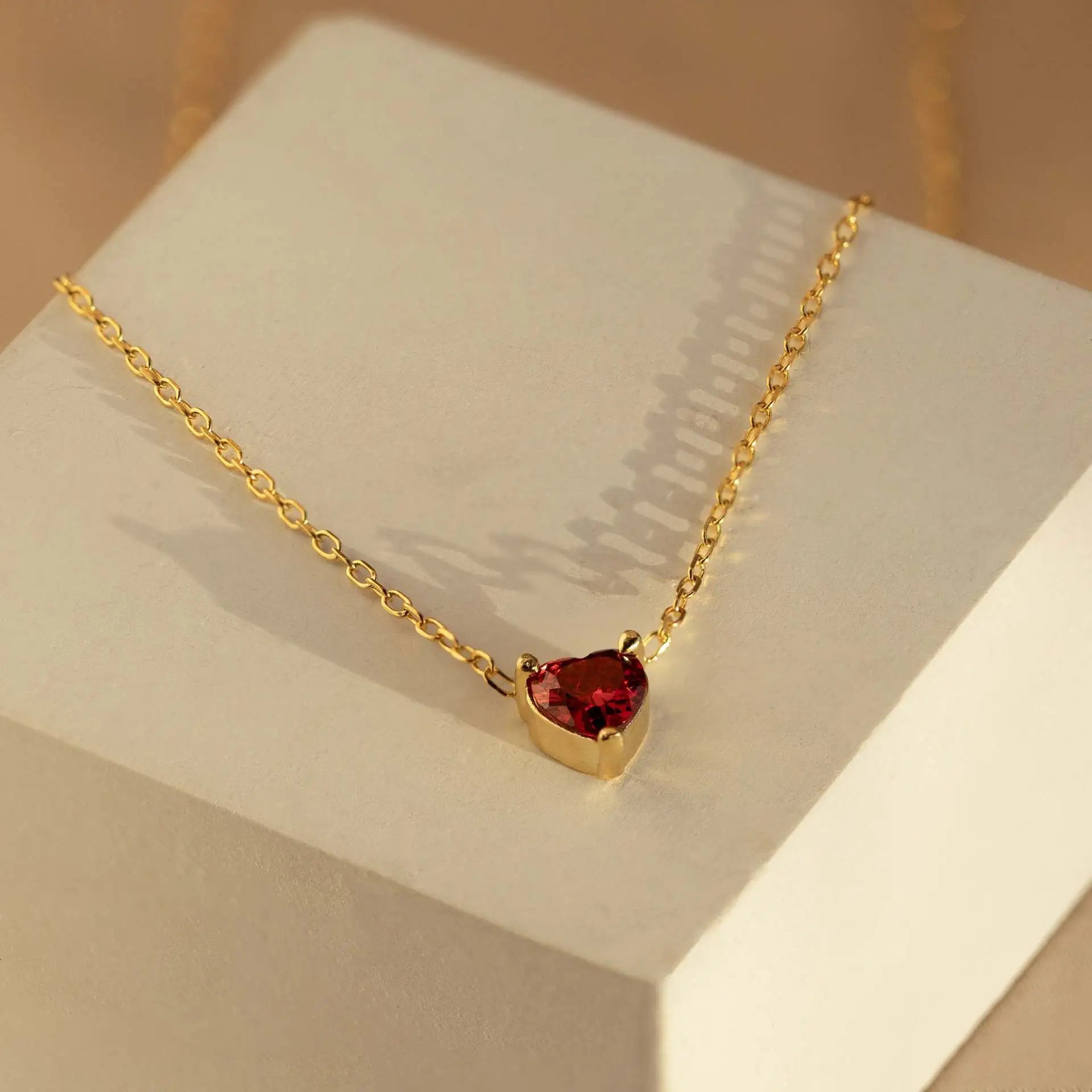 Heart Birthstone Necklace