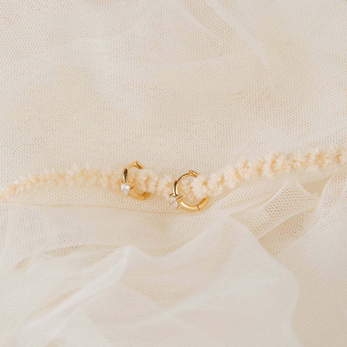 Athena Huggies in 18K Gold