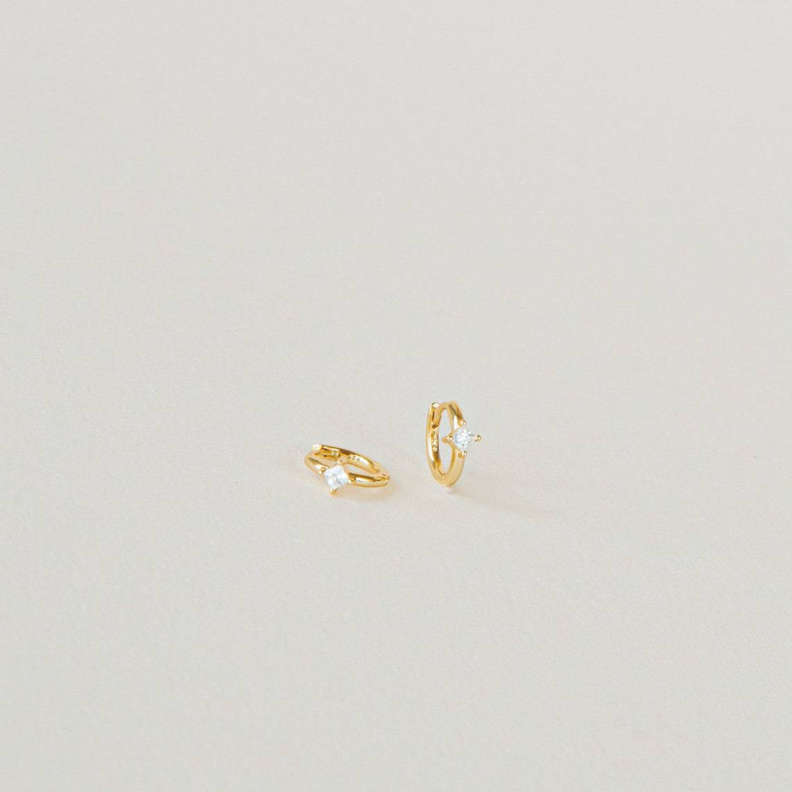 Athena Huggies in 18K Gold