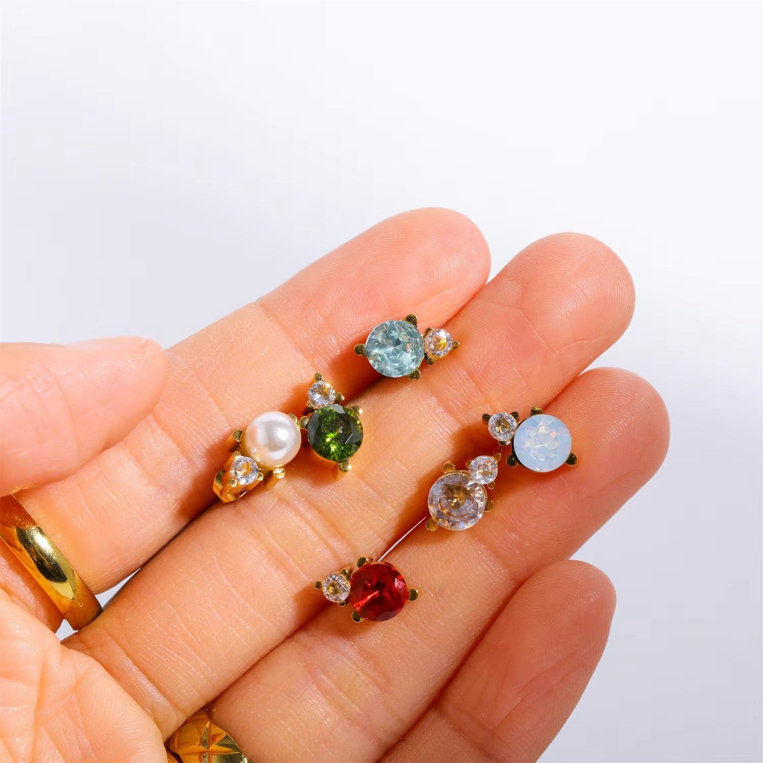 Raindrop Birthstone Studs