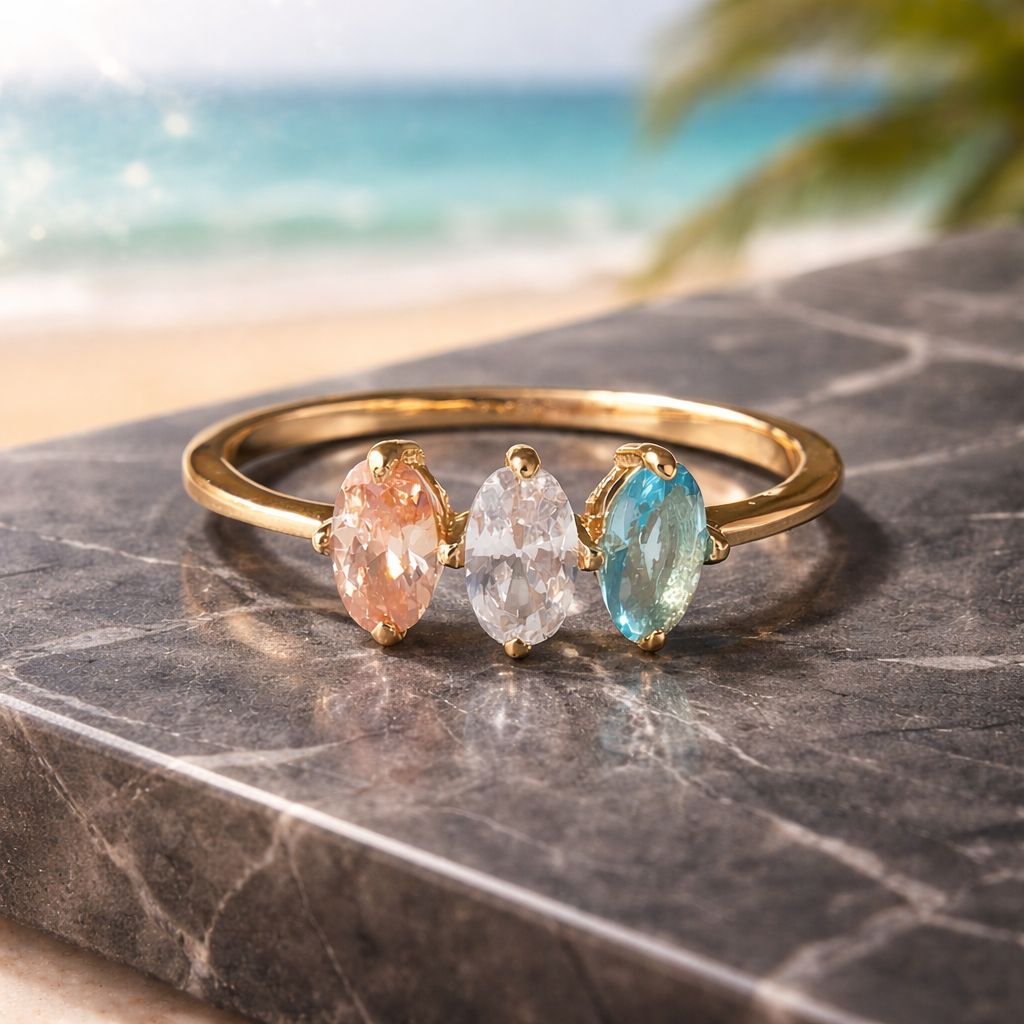 Elegant Three-Stone Ring – Minimal Design