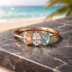 Elegant Three-Stone Ring – Minimal Design