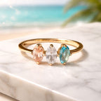 Elegant Three-Stone Ring – Minimal Design