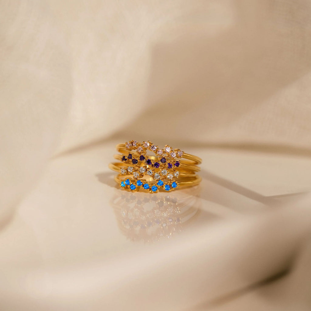 Tiny Cluster Birthstone Ring