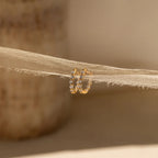 Inside Out Diamond Huggies in 18K Gold