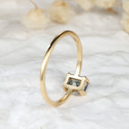 Agate Emerald Ring in 18K Gold