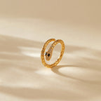 Gold Snake Ring, Dainty Adjustable ring