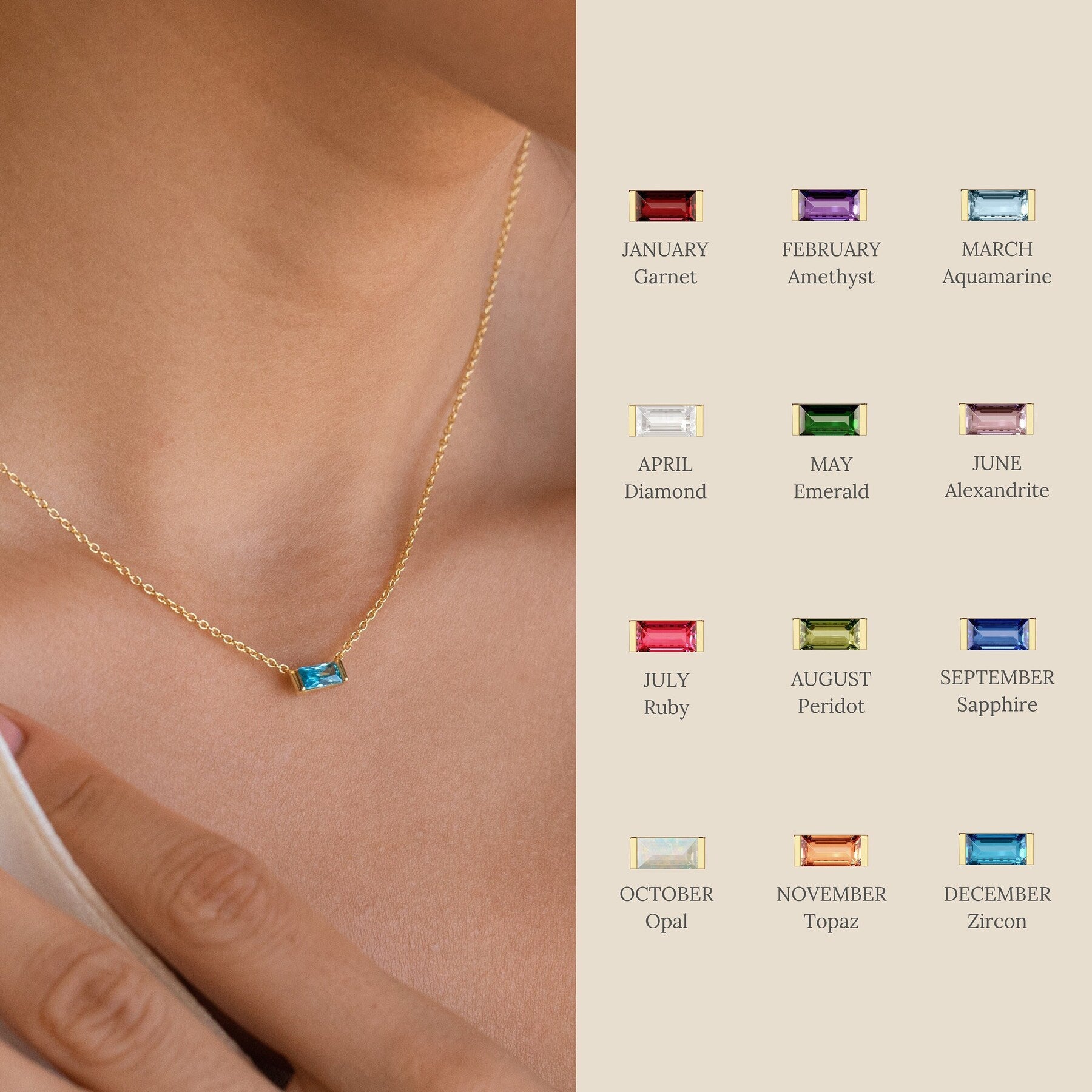 Emery Birthstone Necklace