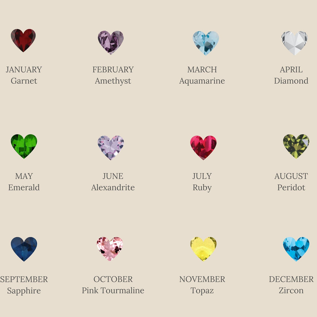 Heart Birthstone Necklace