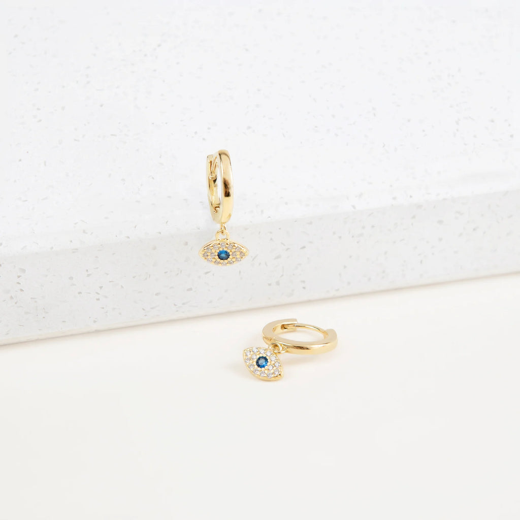Evil Eye Jewelry • Dainty Eye Earrings