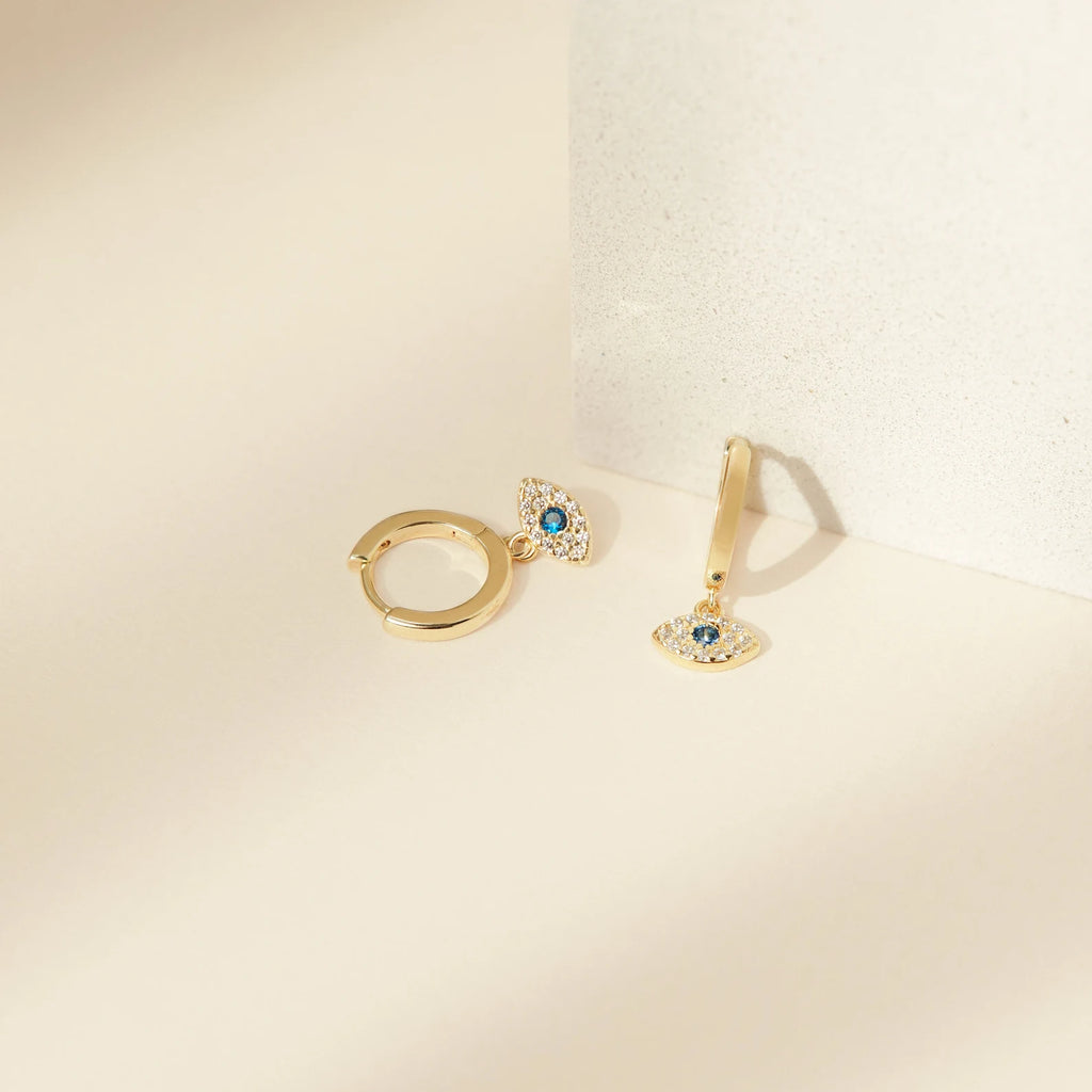 Evil Eye Jewelry • Dainty Eye Earrings