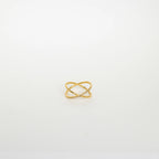 Pave X Ring Criss Cross Diamond Ring • Eternity