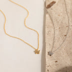 Butterfly Drop Necklace in 18K Gold