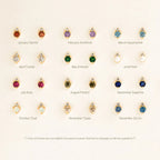 Raindrop Birthstone Studs