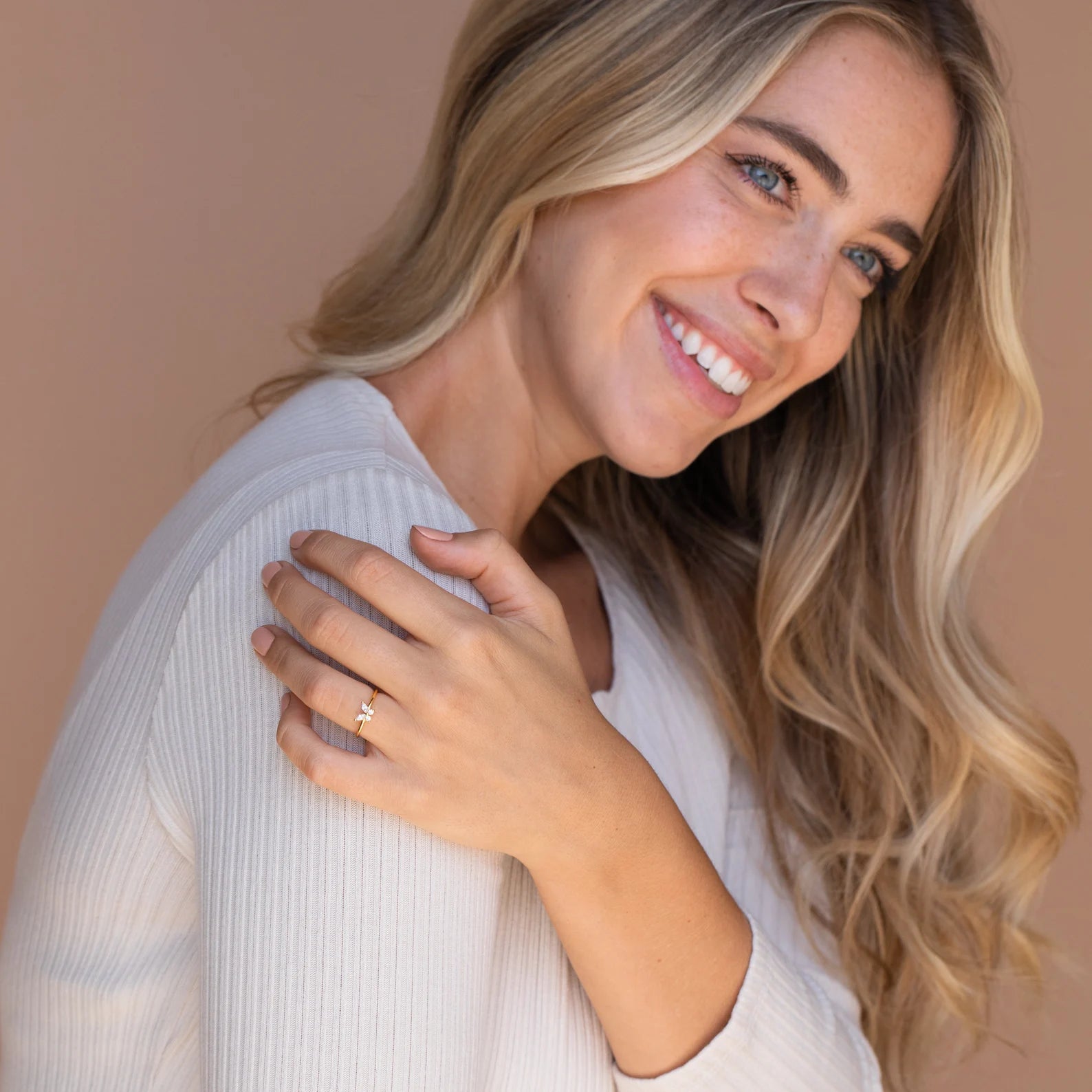 Butterfly Ring Dainty Diamond