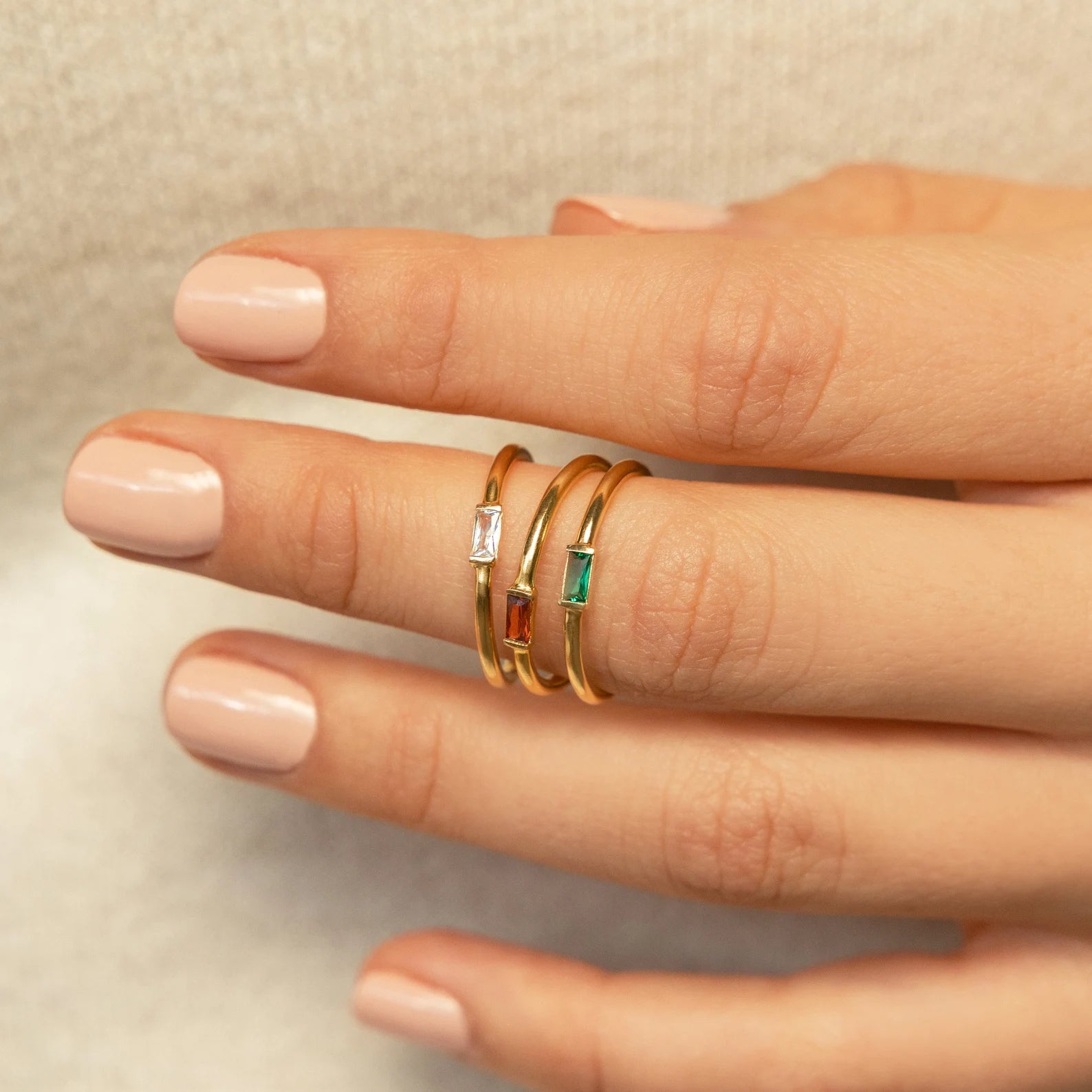 Baguette Birthstone Ring
