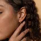 Opal Inlay Huggies Set