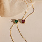 Halo Birthstone Necklace