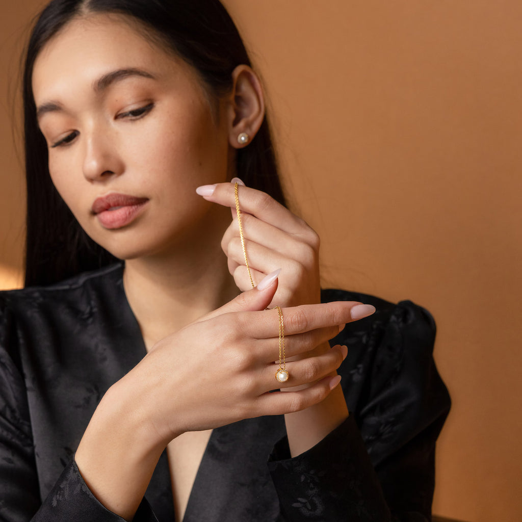 Halo Birthstone Necklace