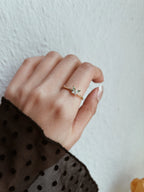 tiny green butterfly ring