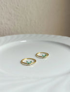 tiny green butterfly ring