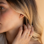 Inside Out Diamond Huggies in 18K Gold