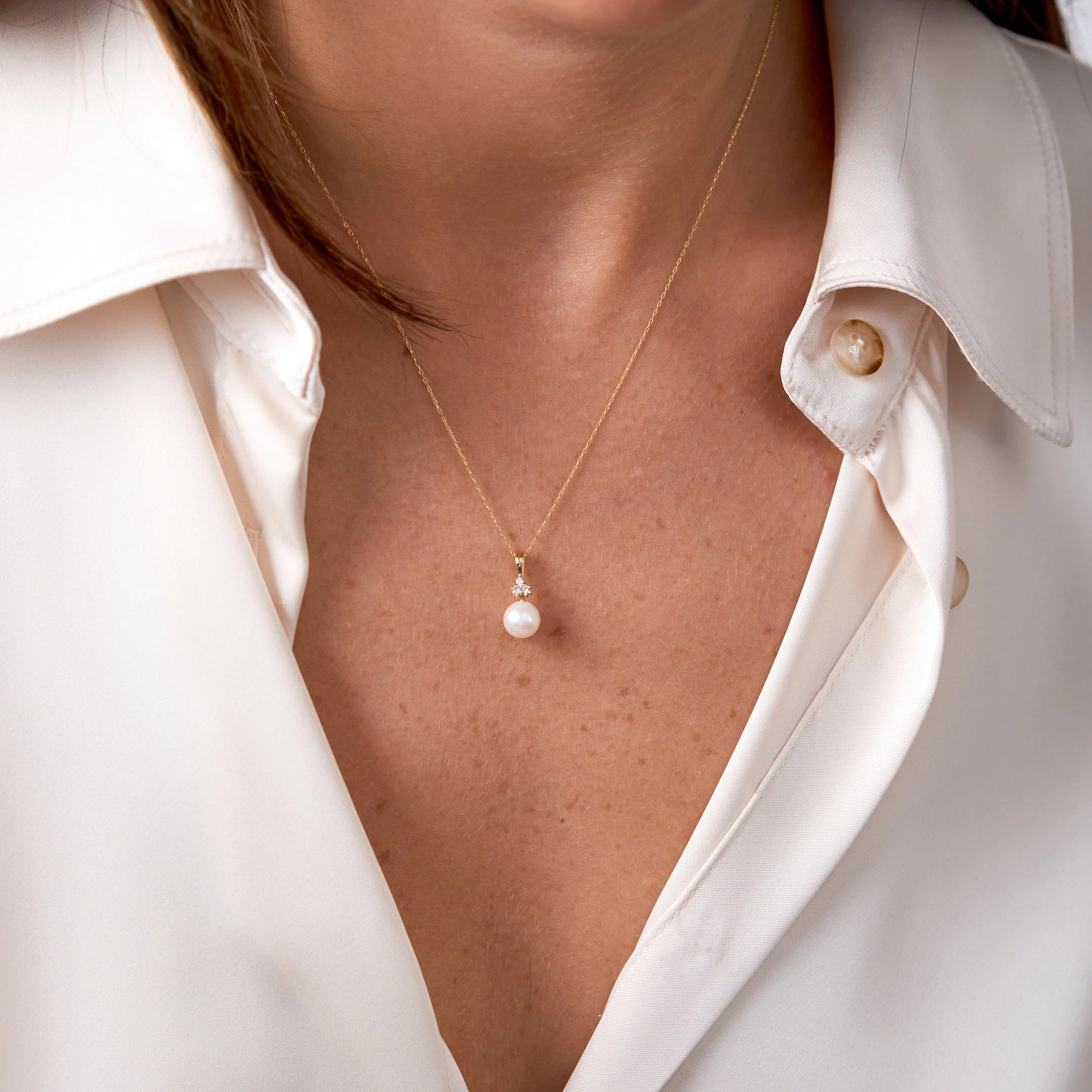 French Style Zircon Necklace – Elegant Minimalist Jewelry