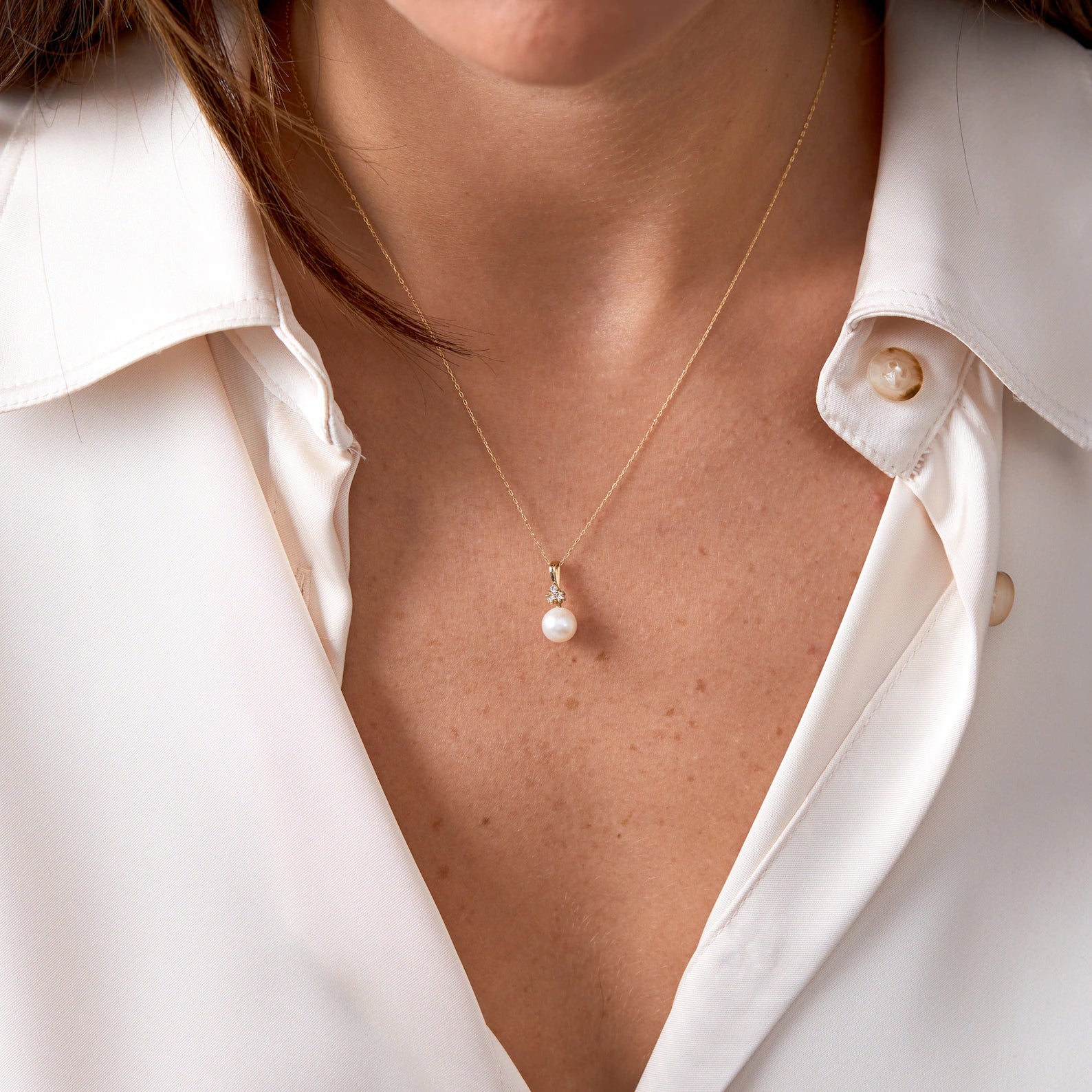 French Style Zircon Necklace – Elegant Minimalist Jewelry