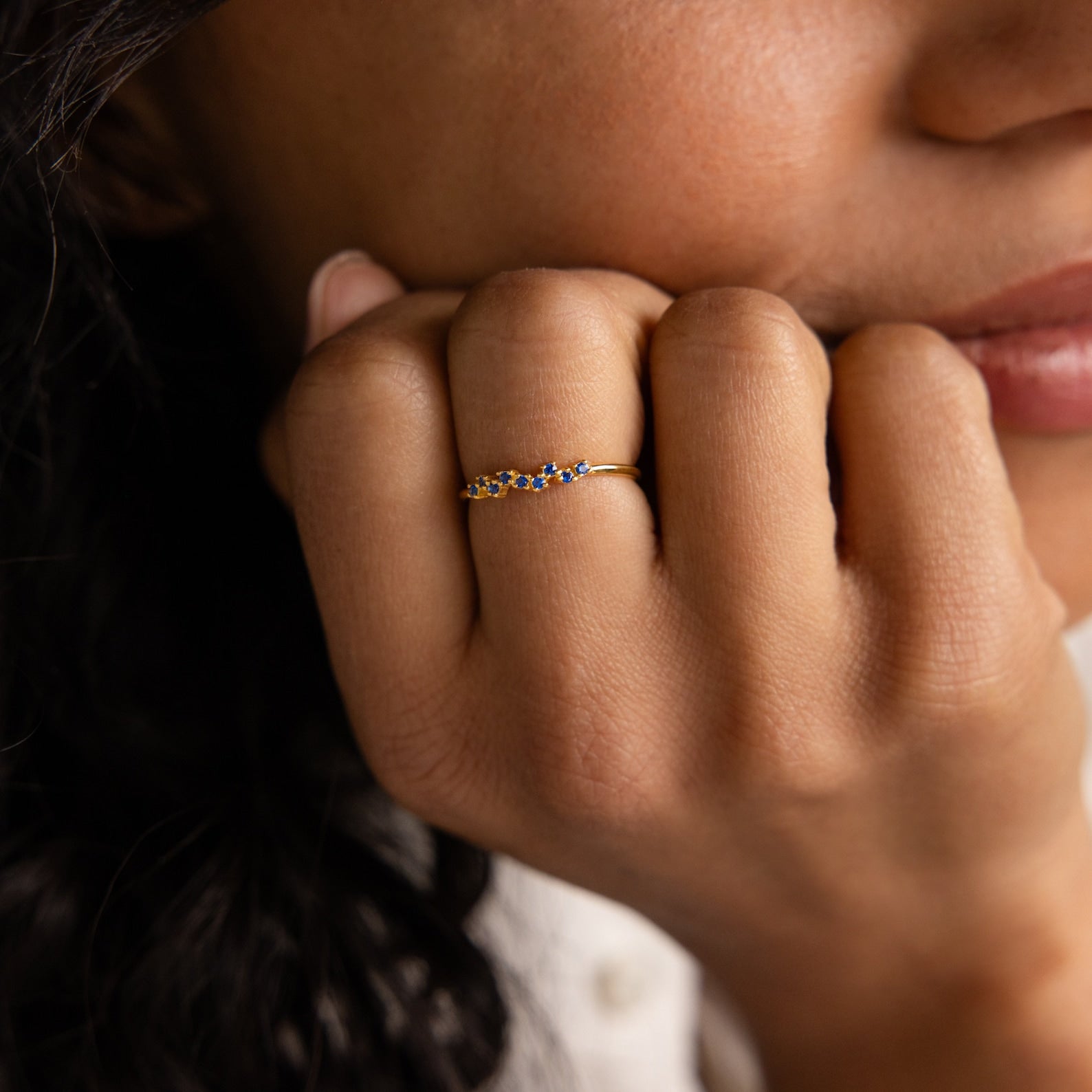 Tiny Cluster Birthstone Ring
