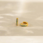 Opal Inlay Huggies Set