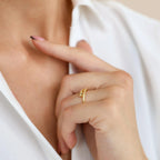 Gold Snake Ring, Dainty Adjustable ring