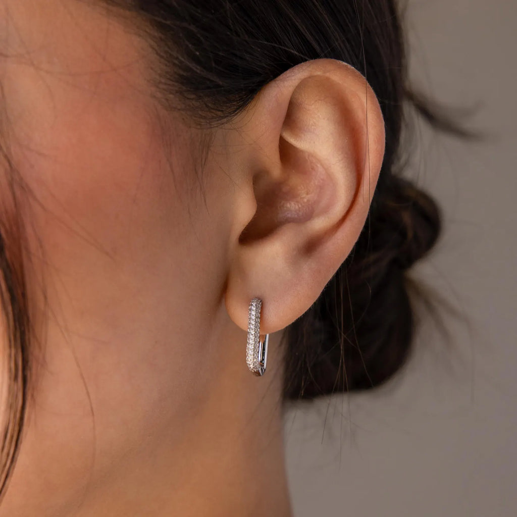 Chunky Pave Link Earrings