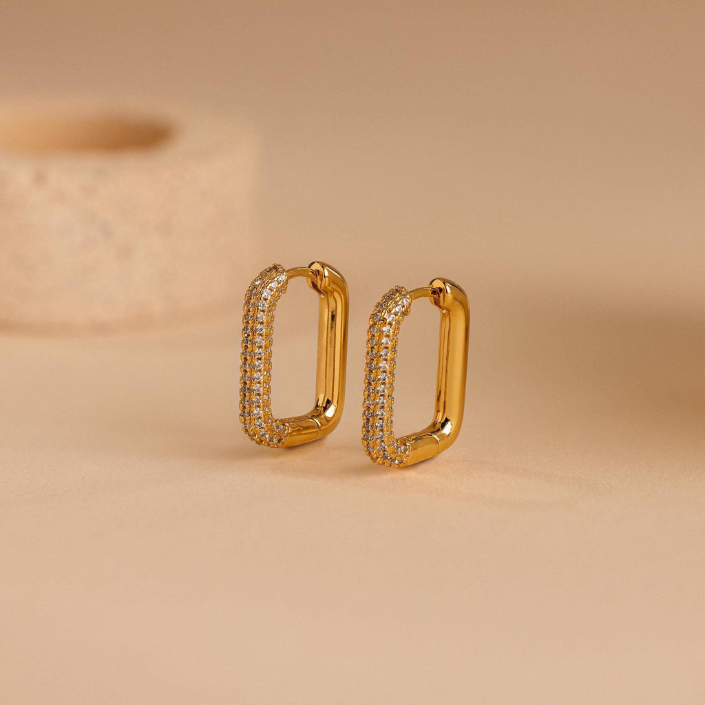 Chunky Pave Link Earrings