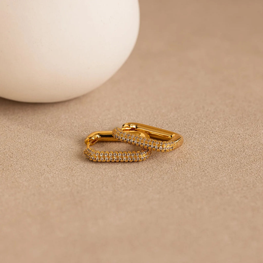 Chunky Pave Link Earrings