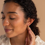 Pave Link Drop Earrings