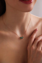 Horizontal Pod Birthstone Necklace