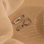 Pave Link Drop Earrings