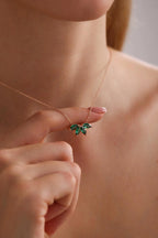 Horizontal Pod Birthstone Necklace