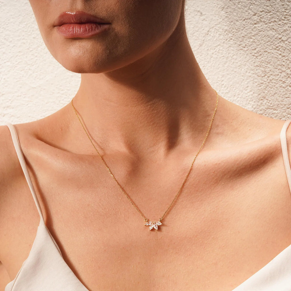 Horizontal Pod Birthstone Necklace