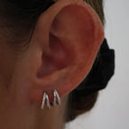 Amelia Duo Huggies in 18K Gold