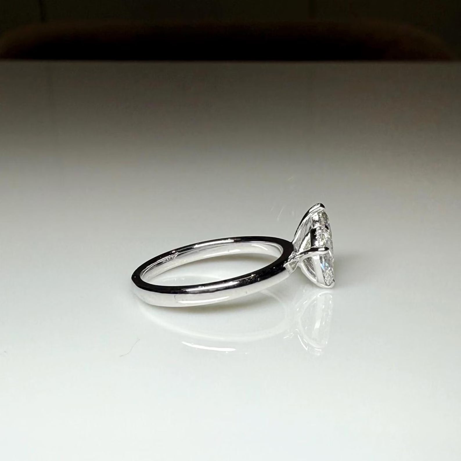 Toi et Moi Pear Cut Ring in Sterling Silver