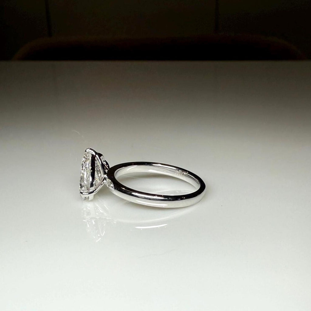 Toi et Moi Pear Cut Ring in Sterling Silver