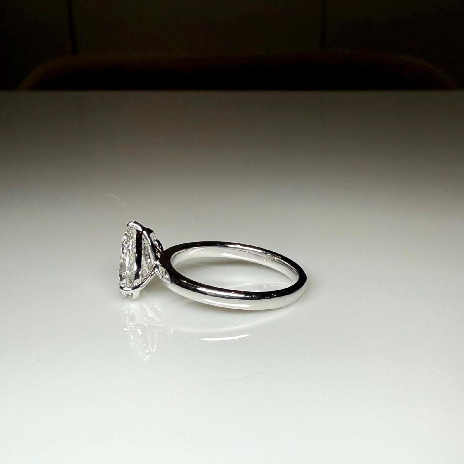Toi et Moi Pear Cut Ring in Sterling Silver