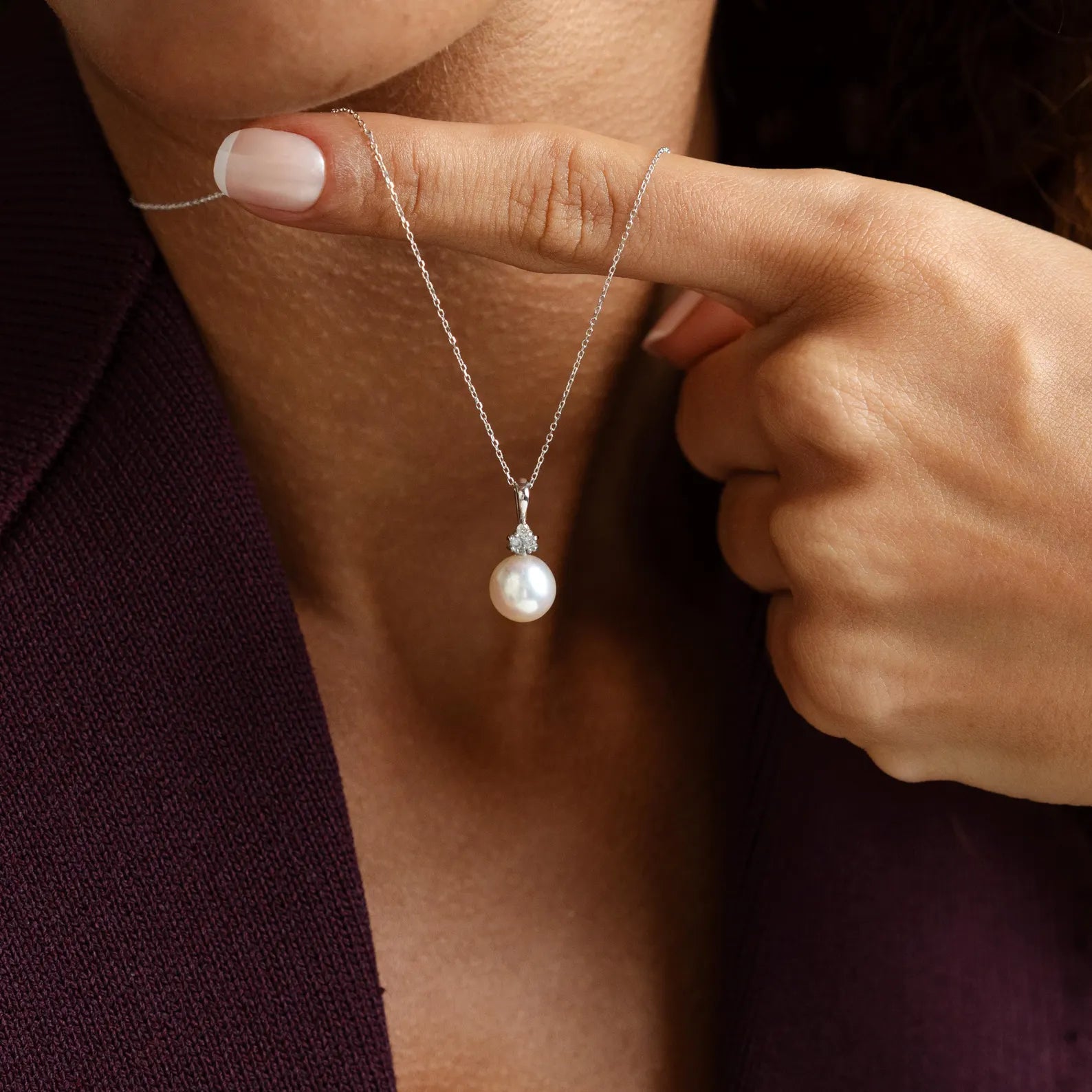 French Style Zircon Necklace – Elegant Minimalist Jewelry